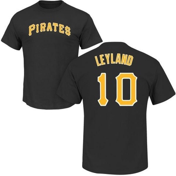 Men's Pittsburgh Pirates Jim Leyland ＃10 Roster Name & Number T-Shirt - Black