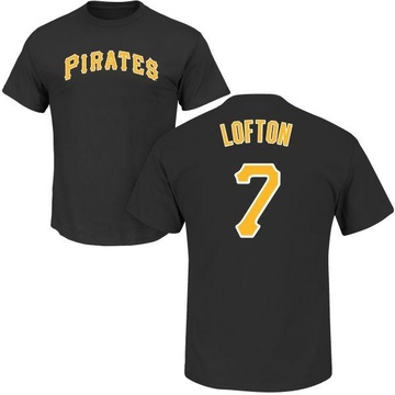 Men's Pittsburgh Pirates Kenny Lofton ＃7 Roster Name & Number T-Shirt - Black