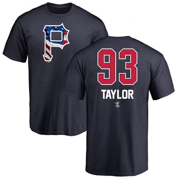 Men's Pittsburgh Pirates Michael Taylor ＃93 Name and Number Banner Wave T-Shirt - Navy