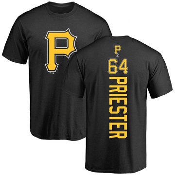 Men's Pittsburgh Pirates Quinn Priester ＃64 Backer T-Shirt - Black