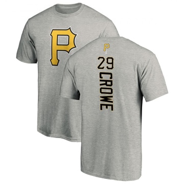 Men's Pittsburgh Pirates Wil Crowe ＃29 Backer T-Shirt Ash