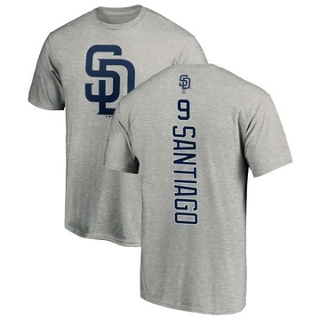 Men's San Diego Padres Benito Santiago ＃9 Backer T-Shirt Ash