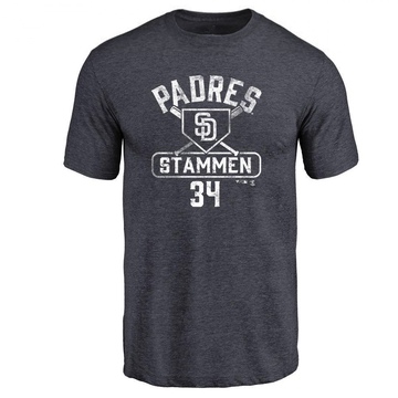 Men's San Diego Padres Craig Stammen ＃34 Base Runner T-Shirt - Navy