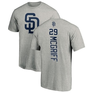 Men's San Diego Padres Fred Mcgriff ＃29 Backer T-Shirt Ash