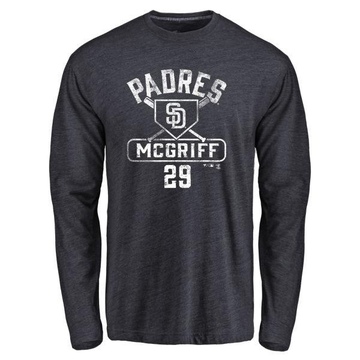 Men's San Diego Padres Fred Mcgriff ＃29 Base Runner Long Sleeve T-Shirt - Navy