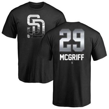 Men's San Diego Padres Fred Mcgriff ＃29 Midnight Mascot T-Shirt - Black