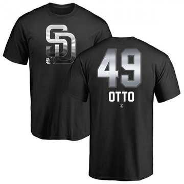 Men's San Diego Padres Glenn Otto ＃49 Midnight Mascot T-Shirt - Black