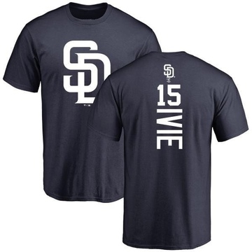 Men's San Diego Padres Mike Ivie ＃15 Backer T-Shirt - Navy