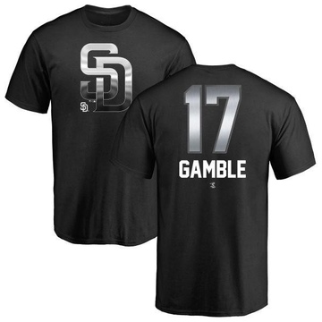 Men's San Diego Padres Oscar Gamble ＃17 Midnight Mascot T-Shirt - Black
