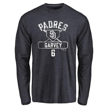 Men's San Diego Padres Steve Garvey ＃6 Base Runner Long Sleeve T-Shirt - Navy