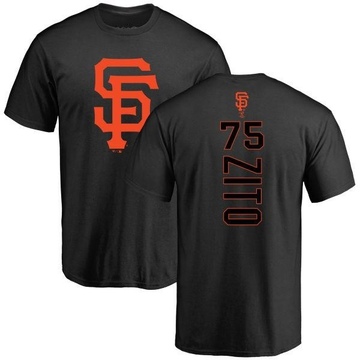 Men's San Francisco Giants Barry Zito ＃75 Backer T-Shirt - Black