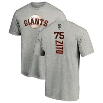 Men's San Francisco Giants Barry Zito ＃75 Backer T-Shirt Ash