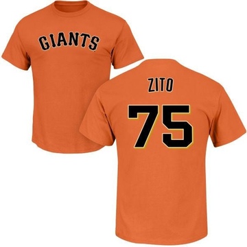Men's San Francisco Giants Barry Zito ＃75 Roster Name & Number T-Shirt - Orange