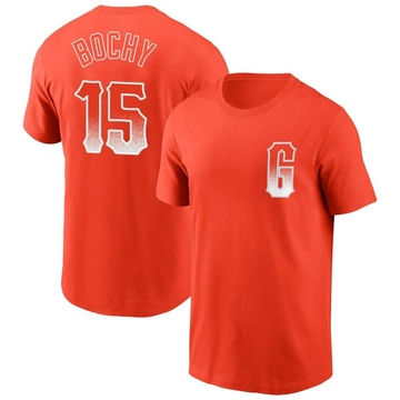 Men's San Francisco Giants Bruce Bochy ＃15 City Connect Name & Number T-Shirt - Orange