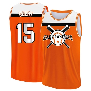 Men's San Francisco Giants Bruce Bochy ＃15 Legend Baseball Tank Top - Orange/White