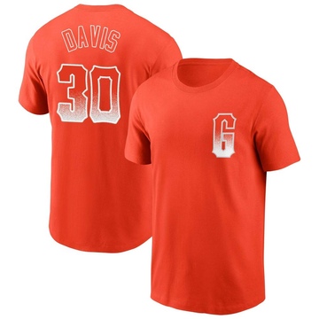 Men's San Francisco Giants Chili Davis ＃30 City Connect Name & Number T-Shirt - Orange