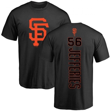 Men's San Francisco Giants Daulton Jefferies ＃56 Backer T-Shirt - Black