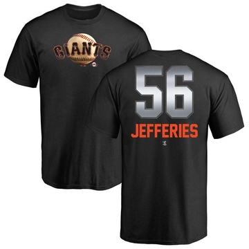 Men's San Francisco Giants Daulton Jefferies ＃56 Midnight Mascot T-Shirt - Black