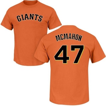 Men's San Francisco Giants Don Mcmahon ＃47 Roster Name & Number T-Shirt - Orange