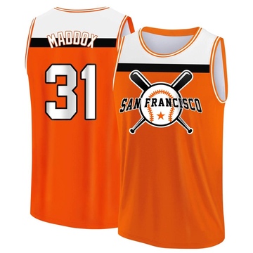 Men's San Francisco Giants Garry Maddox ＃31 Legend Baseball Tank Top - Orange/White