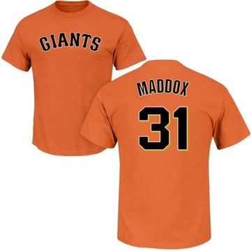 Men's San Francisco Giants Garry Maddox ＃31 Roster Name & Number T-Shirt - Orange