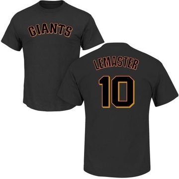 Men's San Francisco Giants Johnnie Lemaster ＃10 Roster Name & Number T-Shirt - Black