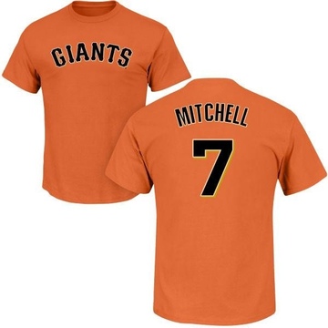 Men's San Francisco Giants Kevin Mitchell ＃7 Roster Name & Number T-Shirt - Orange