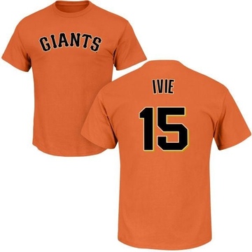 Men's San Francisco Giants Mike Ivie ＃15 Roster Name & Number T-Shirt - Orange