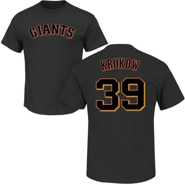 Men's San Francisco Giants Mike Krukow ＃39 Roster Name & Number T-Shirt - Black