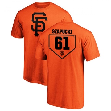Men's San Francisco Giants Thomas Szapucki ＃61 RBI T-Shirt - Orange