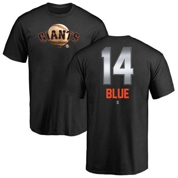 Men's San Francisco Giants Vida Blue ＃14 Midnight Mascot T-Shirt - Black