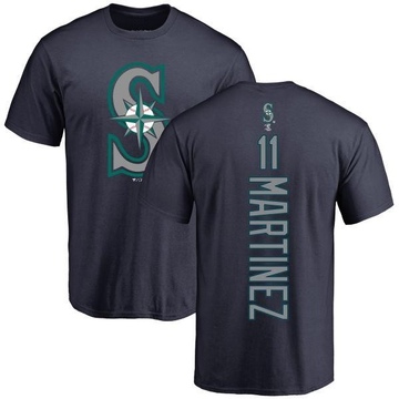 Men's Seattle Mariners Edgar Martinez ＃11 Backer T-Shirt - Navy