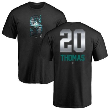 Men's Seattle Mariners Gorman Thomas ＃20 Midnight Mascot T-Shirt - Black