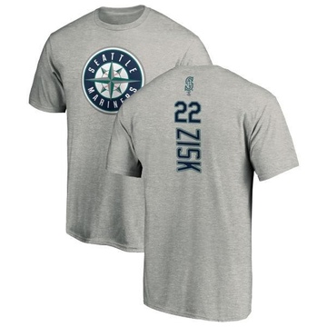 Men's Seattle Mariners Richie Zisk ＃22 Backer T-Shirt Ash