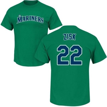 Men's Seattle Mariners Richie Zisk ＃22 Roster Name & Number T-Shirt - Green