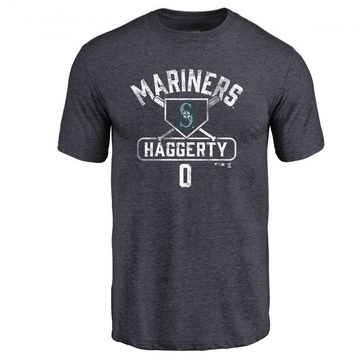 Men's Seattle Mariners Sam Haggerty ＃0 Base Runner T-Shirt - Navy