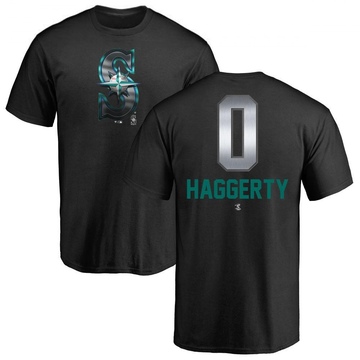 Men's Seattle Mariners Sam Haggerty ＃0 Midnight Mascot T-Shirt - Black