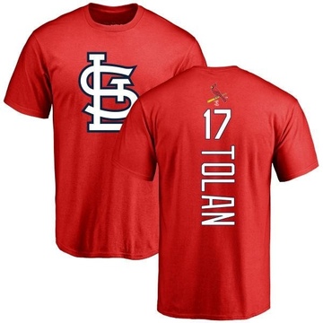 Men's St. Louis Cardinals Bobby Tolan ＃17 Backer T-Shirt - Red