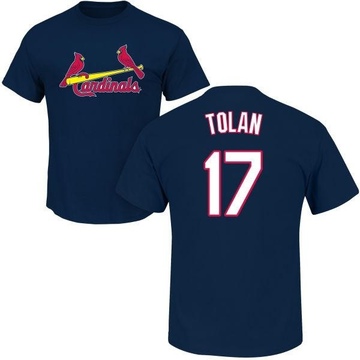 Men's St. Louis Cardinals Bobby Tolan ＃17 Roster Name & Number T-Shirt - Navy