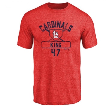 Men's St. Louis Cardinals John King ＃47 Base Runner T-Shirt - Red