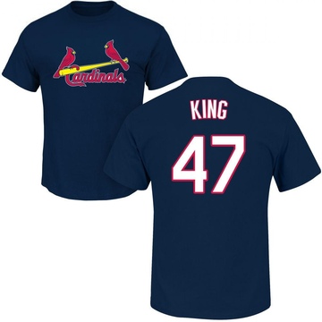 Men's St. Louis Cardinals John King ＃47 Roster Name & Number T-Shirt - Navy