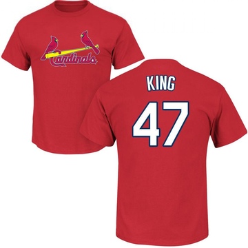 Men's St. Louis Cardinals John King ＃47 Roster Name & Number T-Shirt - Red