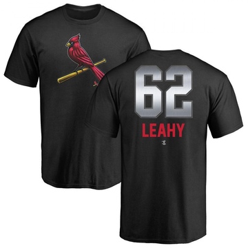 Men's St. Louis Cardinals Kyle Leahy ＃62 Midnight Mascot T-Shirt - Black