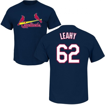 Men's St. Louis Cardinals Kyle Leahy ＃62 Roster Name & Number T-Shirt - Navy