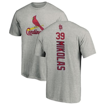 Men's St. Louis Cardinals Miles Mikolas ＃39 Backer T-Shirt Ash