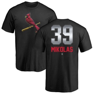Men's St. Louis Cardinals Miles Mikolas ＃39 Midnight Mascot T-Shirt - Black