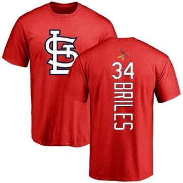 Men's St. Louis Cardinals Nelson Briles ＃34 Backer T-Shirt - Red