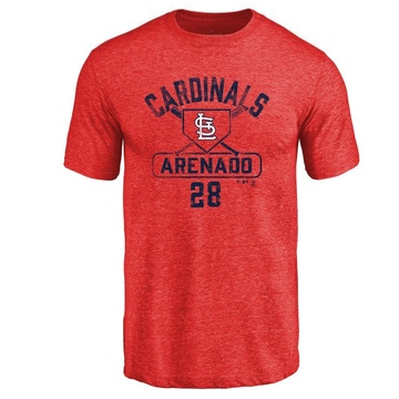 Men's St. Louis Cardinals Nolan Arenado ＃28 Base Runner T-Shirt - Red