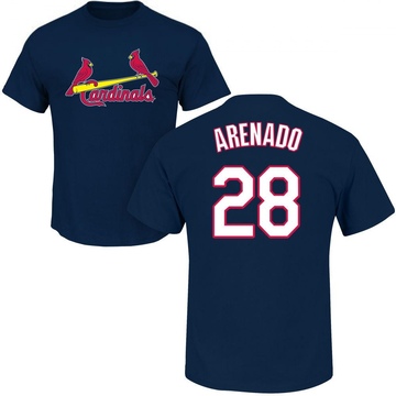 Men's St. Louis Cardinals Nolan Arenado ＃28 Roster Name & Number T-Shirt - Navy