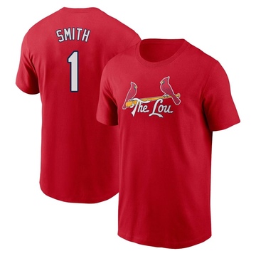 Men's St. Louis Cardinals Ozzie Smith ＃1 2024 City Connect Fuse Name & Number T-Shirt - Red